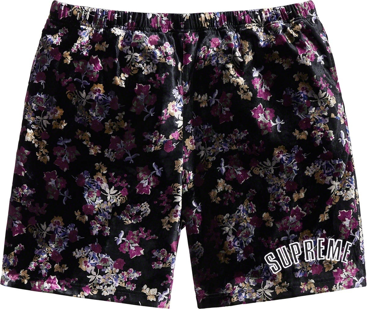 Floral Velour Short